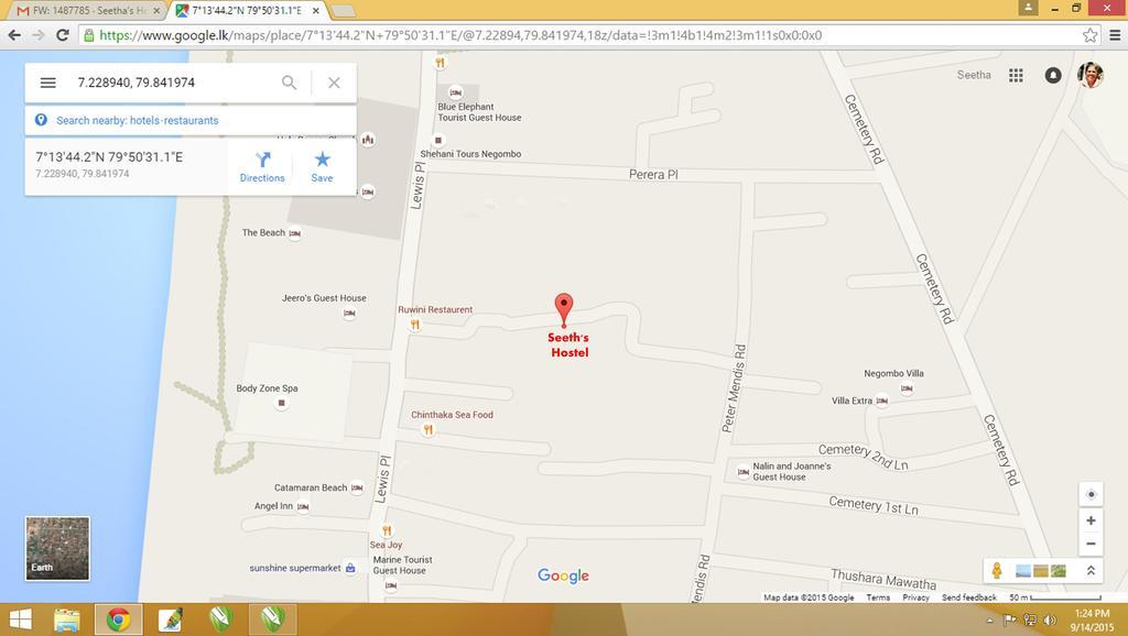 Seetha'S Hostel Негомбо Экстерьер фото